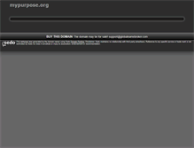 Tablet Screenshot of mypurpose.org